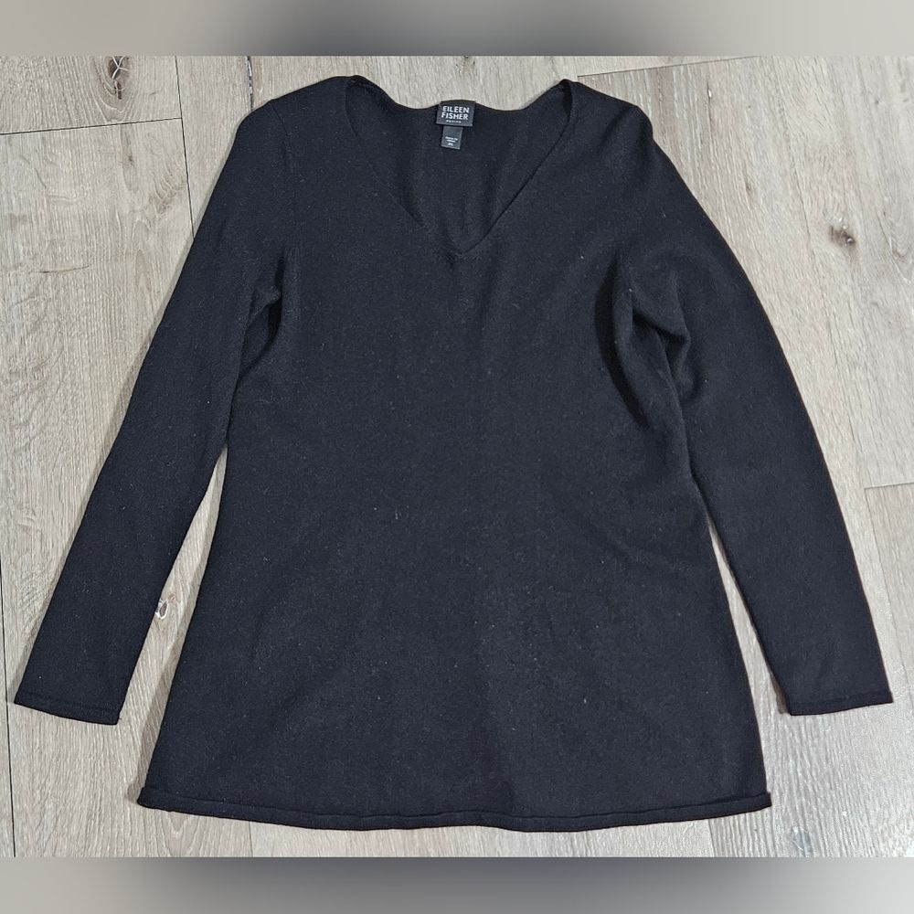 Eileen Fisher V-Neck Sweater Women's Black size SP